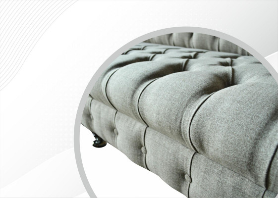 xxl Velká pohovka Chesterfield 265 cm čalouněné pohovky 4místná textilní moderní