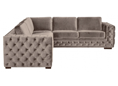 Chesterfield pohovka luxusní samet látka pohovky sedací souprava knoflíky čalounění nová béžová.