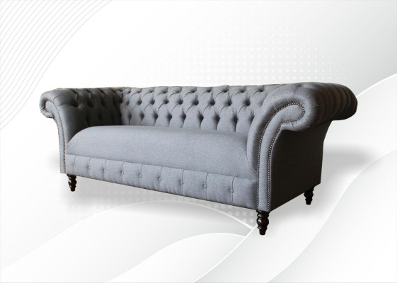 xxl velká pohovka 3místná pohovka Chesterfield potah s potahem látky textiles