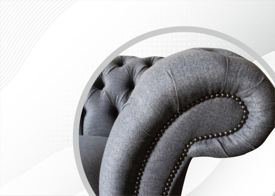xxl velká pohovka 3místná pohovka Chesterfield potah s potahem látky textiles