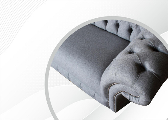 xxl velká pohovka 3místná pohovka Chesterfield potah s potahem látky textiles