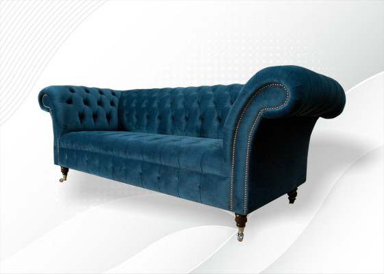Chesterfield Sofa sedací souprava moderní čalouněná sada textilní