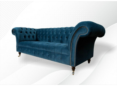 Chesterfield Sofa sedací souprava moderní čalouněná sada textilní