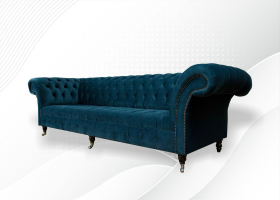 Chesterfield Sofa sedací souprava moderní čalouněná sada textilní