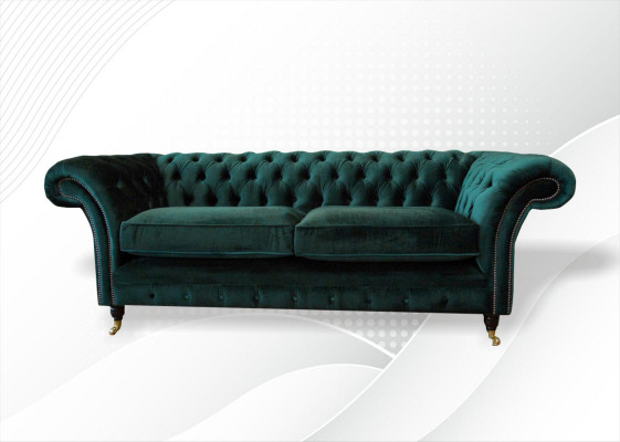 Klasická pohovka Chesterfield chesterfield skupina čalouněná pohovka pohovky samet 3místný Chester