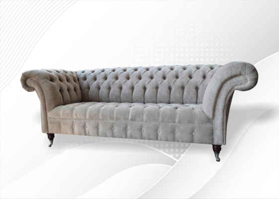 Sofa 3 místná obývací souprava Pohovky čalouněný nábytek Chesterfield