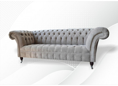 Sofa 3 místná obývací souprava Pohovky čalouněný nábytek Chesterfield