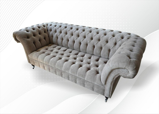 Sofa 3 místná obývací souprava Pohovky čalouněný nábytek Chesterfield