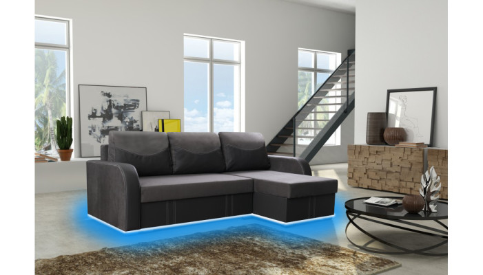 Designer Sofa Ecksofa Stoffsofa System Sofa Textil Samt Eckcouch Couch Neu