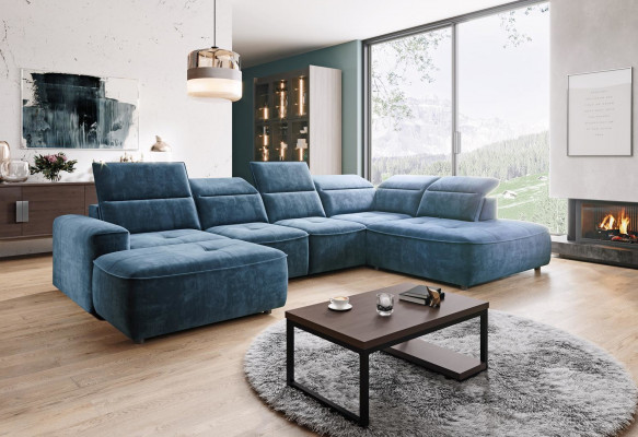 U-Formová pohovka obývací krajina Rohová pohovka Pohovka Moderní design Pohovka textil Tkanina