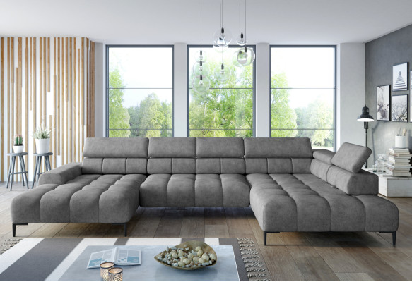 Tkanina U-Formová pohovka obývací krajanka Rozkládací pohovka Moderní design Pohovka Textilní