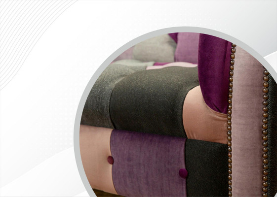 Chesterfield 3místná sedací souprava Designérský nábytek Nový Moderní Design Textilní Obývací pokoj Sedací soupravy