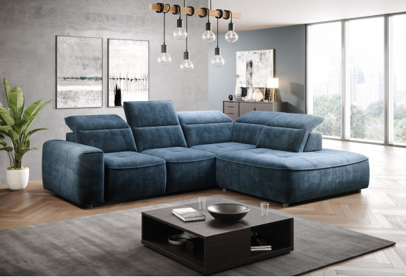 Rohová sedací souprava L-formát textil luxus design obývací krajina čalouněná pohovka pohovky nábytek