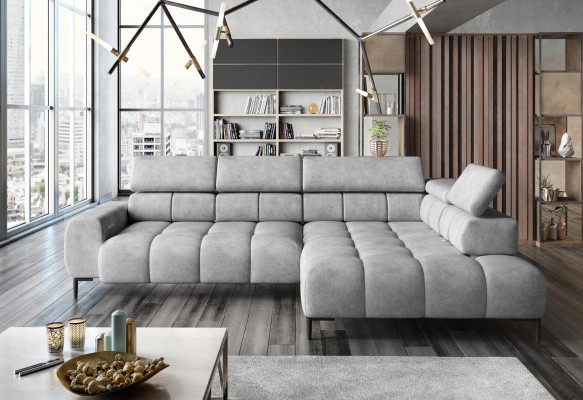 Rohová sedací souprava L-sofa obývací krajina čalounění multifunkční design moderní textilní