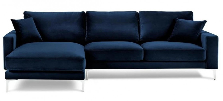 Ecksofa Modrá Obývací Stěna Pohovka Rohová Souprava Polstr Italský Nábytek Design