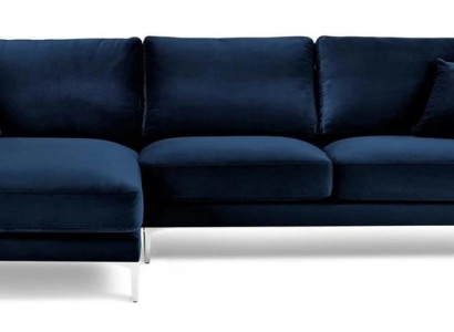 Ecksofa Modrá Obývací Stěna Pohovka Rohová Souprava Polstr Italský Nábytek Design