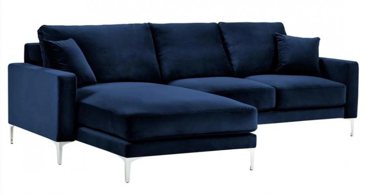 Ecksofa Modrá Obývací Stěna Pohovka Rohová Souprava Polstr Italský Nábytek Design