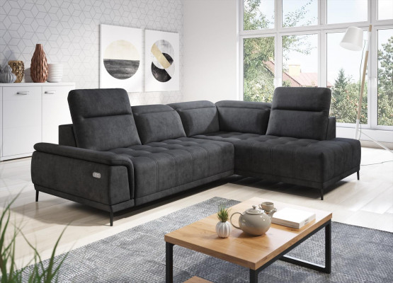 Automatická rohová sedací souprava L-tvar Rozkládací pohovka Žijící kutná sestava Nábytek Design Pohovka Tkanina
