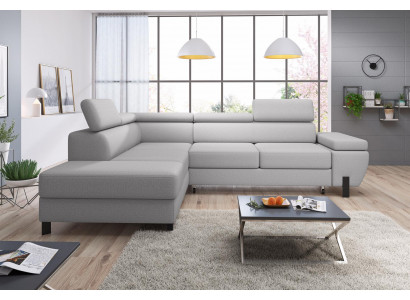 Wohnlandschaft Eck Polster Bettfunktion Design Modern Ecksofa L-Form Sofa Neu Obývací koutová sedací souprava s polštáři a funkcí postele, moderní design, L-forma, nová pohovka