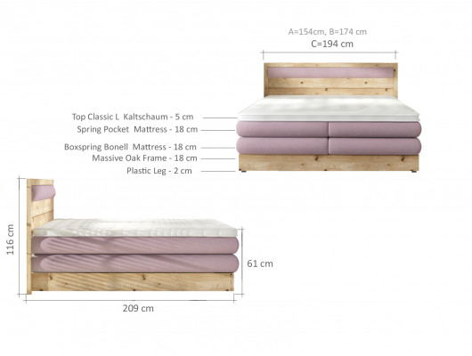 Dřevěná postel manželské postele design čalouněné ložnice 180x200 italský styl nábytek