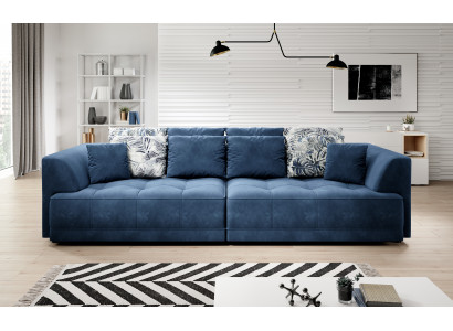 Velká XXL pohovka textilní sedací souprava Design Sofa 4místná sedačka Nábytek Big Lümmel
