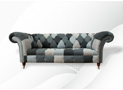 Třísedák obývacího pokoje designové pohovky potahového čalounění sedačka pohovky sametové látky Chesterfield
