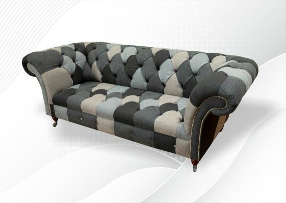 Třísedák obývacího pokoje designové pohovky potahového čalounění sedačka pohovky sametové látky Chesterfield