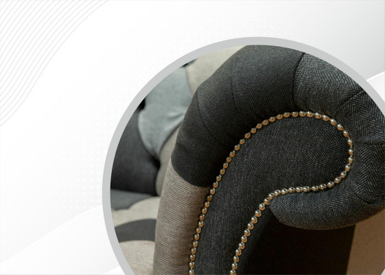 Třísedák obývacího pokoje designové pohovky potahového čalounění sedačka pohovky sametové látky Chesterfield