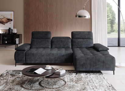 Ecksofa Pohovka Multifunkce Design Pohovka Tkanina Textil L-Forma Pohovka Židle Do obývacího pokoje