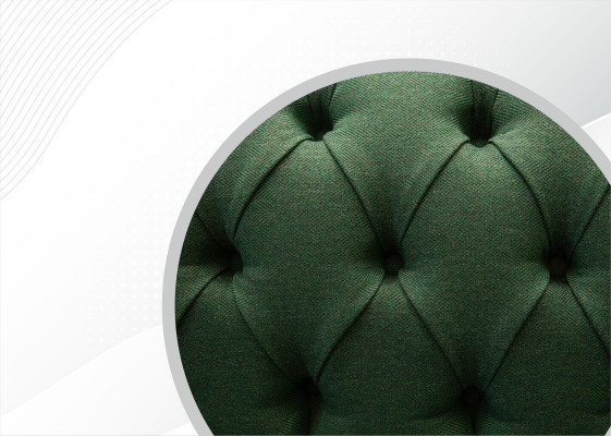 Chesterfield 4místná tmavě zelená obývací místnost Design Pohovka velký Nábytek látkový