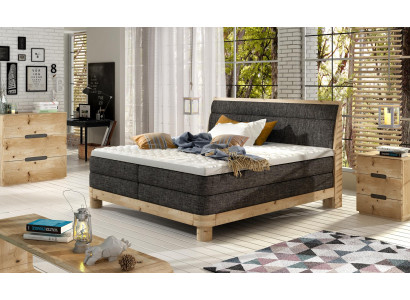 Moderní luxusní postele polstrování kůže textilie boxspring postel ložnice postel nový