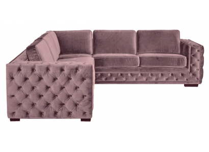 Rohová sedačka Rosa samet, sedací souprava, rohová pohovka, čalouněná, starorůžová, nábytkový design