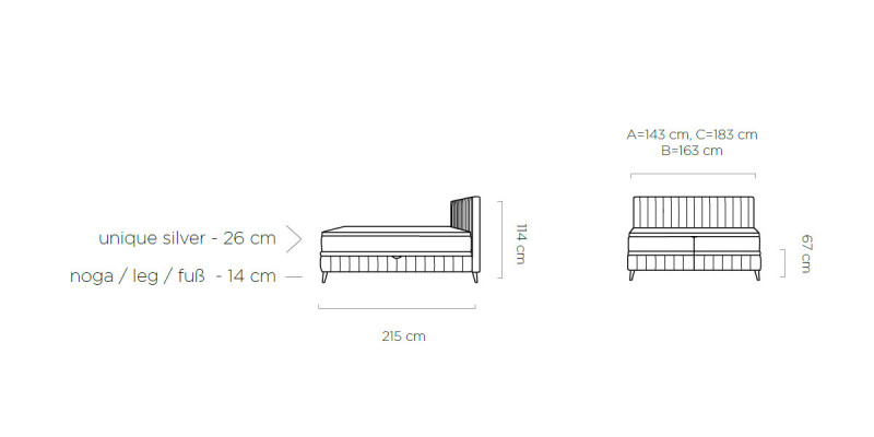 Dvoulůžkový pokoj s dřevěnou postelí 180x200 Klasická čalouněná postel Luxusní boxspringová postel