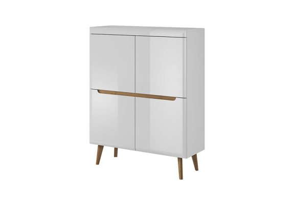 Moderní dřevěná komoda Sideboard komody 107cm XXL Low Boards
