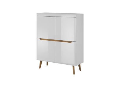 Moderní dřevěná komoda Sideboard komody 107cm XXL Low Boards