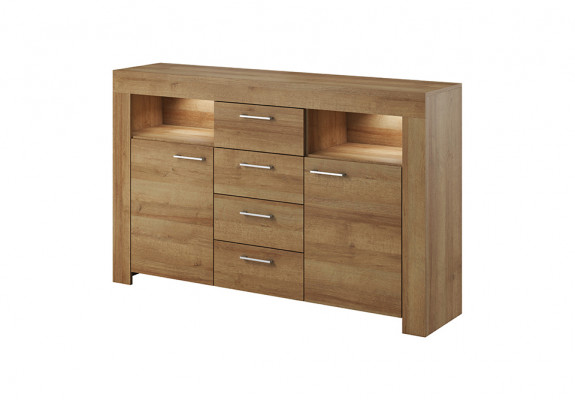 Moderní dřevěná komoda sideboard komody skříň do obývacího pokoje 155 cm.