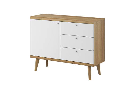 Moderní dřevěný komodní stolek Sideboard 107cm XXL Low Boards