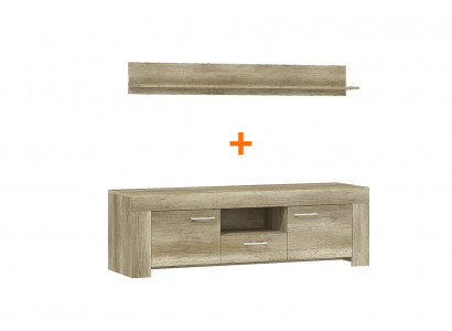 Regal + RTV Skříň Sideboard Televize SRTV155+P155 Televizní Stěna