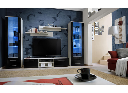 Bílá obývací stěna obývacího pokoje nábytek TV stojan sideboard moderní design vybavení