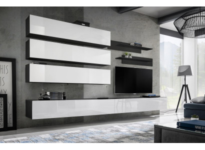Wohnzimmermöbel Luxus Wohnwand Designer Garnitur Set TV-Ständer Wandschrank