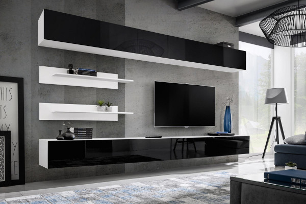 Věšák na zeď obývací pokoj TV stojan Luxus Wohnwand nábytek ze dřeva Nový Moderní