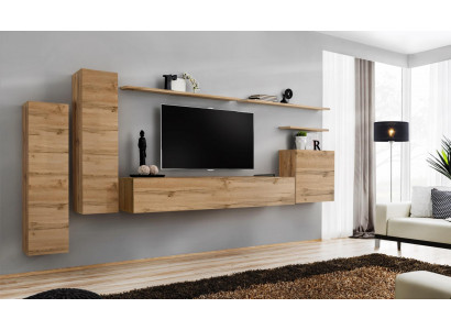 Braun stěnový stojan obývací pokoj nábytek Moderní police na zeď Designérský styl Nový TV stojan