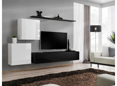 Nábytek z dubového dřeva kompletní 4ks luxusní nový 2x stěnová skříň TV stojan design