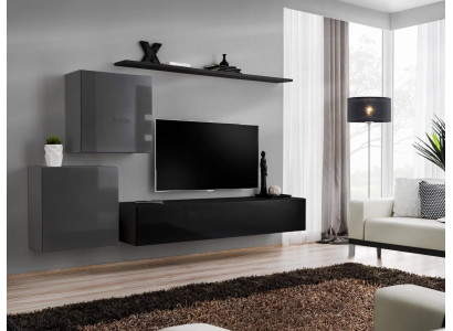 Stěna nábytku Závěsná Skříň Moderní Design Obývací Pokoj Luxusní Nábytek Stěnové Regály.