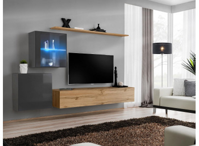 TV stojan luxusní designérská obývací pokoj stěnová police dřevo moderní vybavení