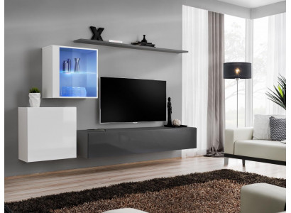 Obývací stěna Dřevěný nábytek Stěnná skříň Designová stěna Police Kompletní nábytek Designér
