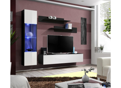 Kompletní sada 4 kusů designové luxusní obývací pokojové nábytek, stěnová police, výložník, nástěnná vitrína nábytek