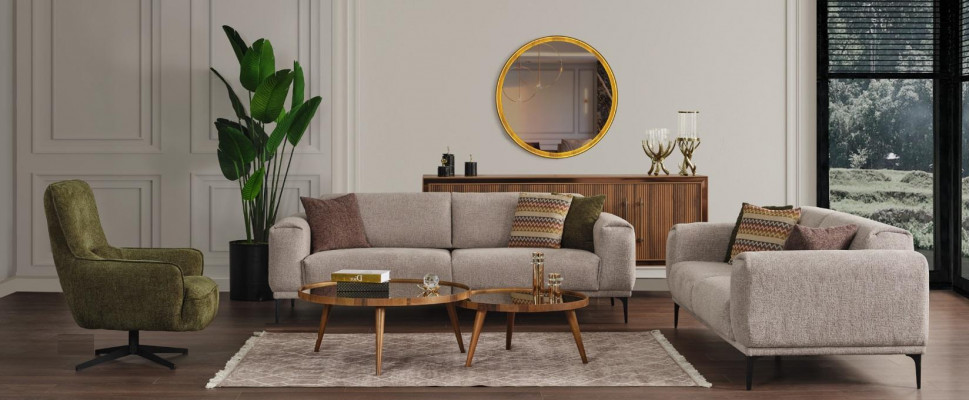 Obývací pokoj sada sedací soupravy designu 3+2+1 sedadlo luxusní vybavení.