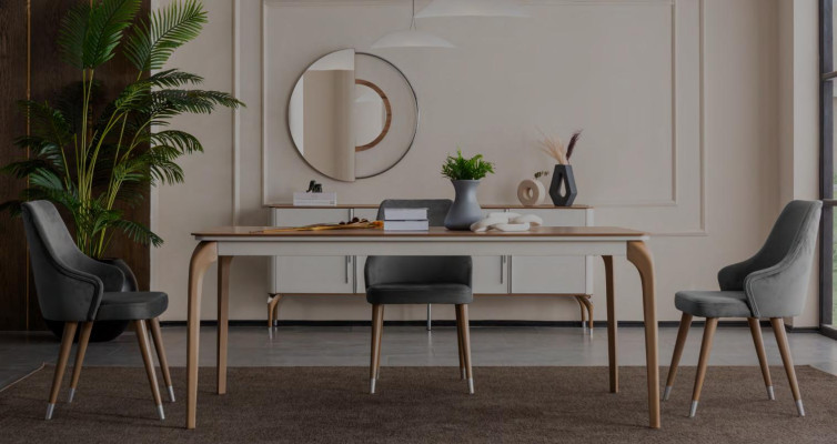 Esszimmer Kommode Sideboard mit Spiegel Modern Neu Luxus Kommoden Holz Design
