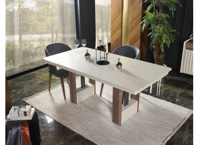 Moderní Beige Luxus Jídelní Stůl Kuchyňský Stůl Obdélníkový Jídelní Stůl Nový